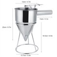 thumbnail image 2 of Qiilu Kitchen Funnel,Stainless Steel Funnel Kitchen Cooking Octopus Ball Maiking Funnel with Bracket, Octopus Funnel, 2 of 4