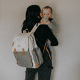 thumbnail image 3 of Parker Baby Co. Diaper Backpack with Changing Pad, Insulated Pockets & Stroller Straps, Cream, 3 of 9
