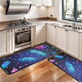 thumbnail image 3 of Kitchen Rugs Sets Of 2,Neon Feather with Dots Pattern Anti Fatigue Kitchen Mat Rugs Non Slip Washable,Decorative Kitchen Floor Mats for Kitchen,Sink,Laundry,17"x47"+17"x47", 3 of 5