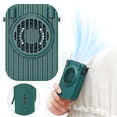 thumbnail image 2 of CoreLiving Portable Neck Fan with Bladeless Design, 3-Speed Adjustable Airflow, Quiet Operation for Outdoor Sports and Office, Lightweight Green USB Rechargeable Personal Cooler, 2 of 10