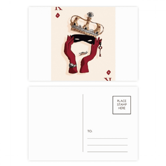 playing cards k pattern postcard set birthday mailing thanks greeting card
