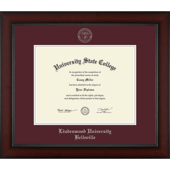 Lindenwood University-Belleville Diploma Frame, Document Size 11" x 8.5"