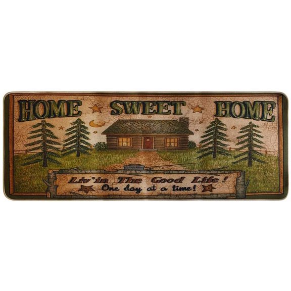 Decorative Door Mat for Front Door Welcome Mat Indoor Non Slip Doormats Dirt Debris Mud Trapper Absorbent Entrance Door Rug 47x17.7 Low- Profile Rubber Mat (Vintage Green)