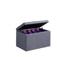 thumbnail image 2 of ORE International Banquette de Rangement pour Chaussures en Polyuréthane 18.5" avec Touffeté Gris, 2 of 5