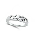 thumbnail image 4 of Celtic Knot Promise Ring .925 Solid Sterling Silver Band Jewelry Female Male Unisex Size 7, 4 of 4
