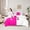 Hot Pink, variant on Homewish Boys Girls Animal Zebra Twin Bedding Sets 7-Piece,Abstract Geometric Stripes Bedding Comforter Set Microfiber,Jungle Wildlife Breathable Sheet Sets,Lightweight Room Decor,Reversible