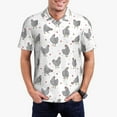 thumbnail image 2 of Balery Funny Chicken Printed Men’s Short Sleeve Polo Shirt, Midweight Men's Shirt,Golf Polo shirts -XX-Large, 2 of 8