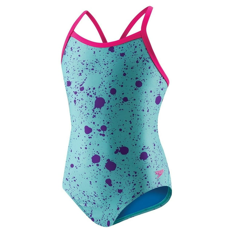 Speedo Women s Splatter Games Flipturns Propel Back Swimsuit