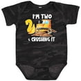 thumbnail image 3 of Inktastic I'm 2 and Crushing It Construction 2nd Birthday Boys or Girls Baby Bodysuit, 3 of 5