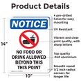 thumbnail image 2 of (2 Pack) No Food Or Drink Allowed OSHA Notice Sign 10 Inch X 14 Inch Indoor / Outdoor Rust-Free Aluminum Metal Signs for Workplace, Workshop, and Construction Site, Made in the USA, 2 of 8