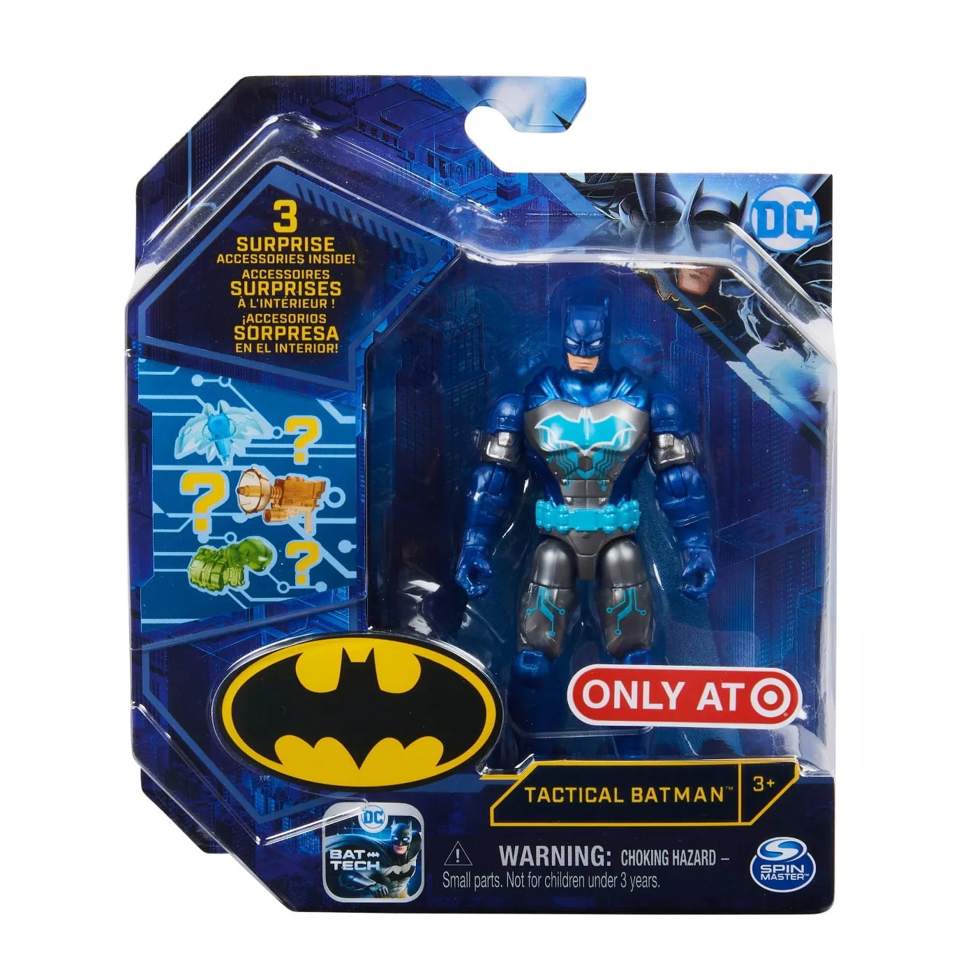 DC Comics Tactical Batman 4inch Action Figure with 3 Mystery