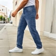 thumbnail image 6 of QQZ Straight Leg Jeans Men, Ripped Distressed Slim Denim Pants for Street Walk, Daily Shopping and Casual Outdoor Activities, 6 of 6
