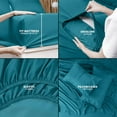 thumbnail image 3 of King Bed Sheet Set Piece Bedding Soft Brushed Microfiber Fabric Shrinkage & Fade Easy Care (), 3 of 7