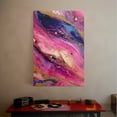 thumbnail image 4 of Abstract Pink and Purple Marbling with Gold Foil Framed Canvas Wall Art Prints, 4 of 6