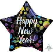 18 inch Iridescent New Year Bubbles Anagram Foil Mylar Balloon - Party Supplies Decorations