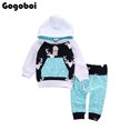 thumbnail image 2 of Seyurigaoka Seyurigaoka Christmas Baby Boy Girl Cotton Deer Hooded Tops Long Pants Leggings Set Outfits Set, 2 of 6