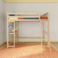 thumbnail image 2 of Scandinavian High Loft w/ Side Desk & Shelves, Blonde, 2 of 10
