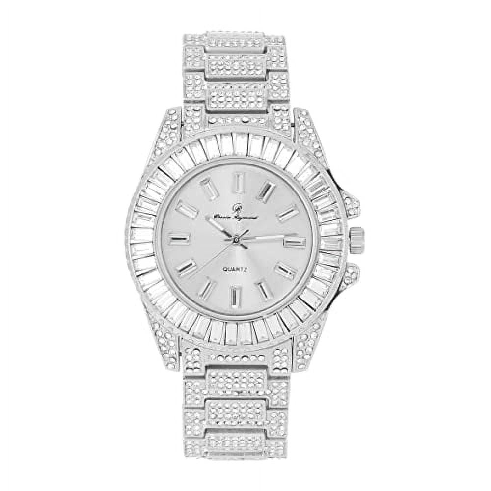 Jessica Simpson Women's 34mm Silver Tone Crystal Watch