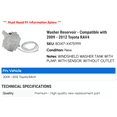 thumbnail image 2 of Washer Reservoir - Compatible with 2009 - 2012 Toyota RAV4 2010 2011, 2 of 2