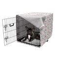 thumbnail image 5 of Llama Dog Crate Cover, Repetitive Fluffy Animal Cactus Giftbox Cartoon Illustration, Easy to Use Pet Kennel Cover Small Dogs Puppies Kittens, 7 Sizes, Blush Laurel Green, by Ambesonne, 5 of 6
