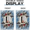 thumbnail image 5 of Monogram Letter L Winter Small Garden Flag Burlap Family Last Name Initial Yard Flag 12.5 x 18 Inch Snow Red Birds Floral Garden Flag Vertical Holiday Outdoor Farmhouse Decoration, 5 of 6