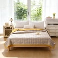 thumbnail image 6 of Summer Quilt Queen Size, Comforter for Summer, Lightweight Comforter Bedspread Blanket, Soft Bed Suitable for Bedrooms, Yellow, 6 of 6