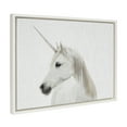thumbnail image 2 of Kate and Laurel Sylvie Unicorn Color Framed Canvas Wall Art by Simon Te of Tai Prints, 18x24 White, Magical Animal Art for Wall, 2 of 6