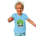 thumbnail image 4 of Lilgiuy Kids St Patricks Day Shirt Green Gnome Lucky Shamrock Tees Summer Solid Color Short Sleeve Lightweight T-Shirt Saint Patrick's Day Top Outwear (Blue), 4 of 5