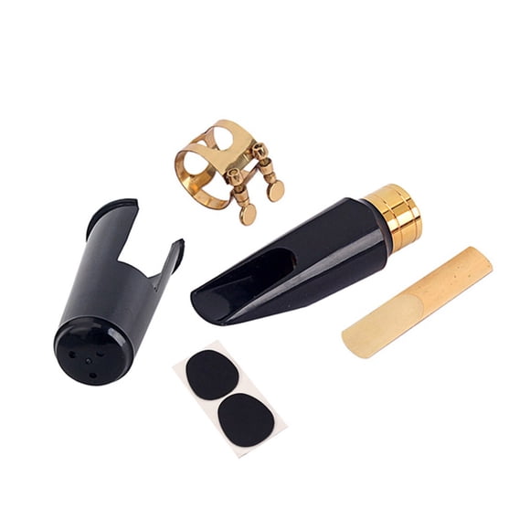 Greeniant Boquilla de clarinete con cubierta de plástico Reed Child Beginners Sujetador de ligadura Hebilla de metal Piezas de instrumentos de Accesorios para instrumentos musicales