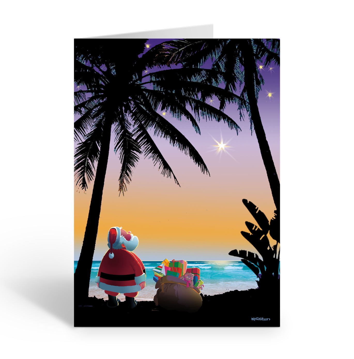 Tropical Christmas Cards - Tropical Dreams Christmas Card - Beach Christmas Card - 30069