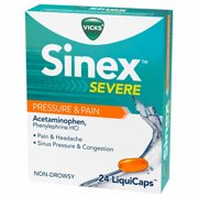 Vicks Sinex Daytime Congestion Pressure & Pain Liquid-Caps, 24ct, 2-Pack