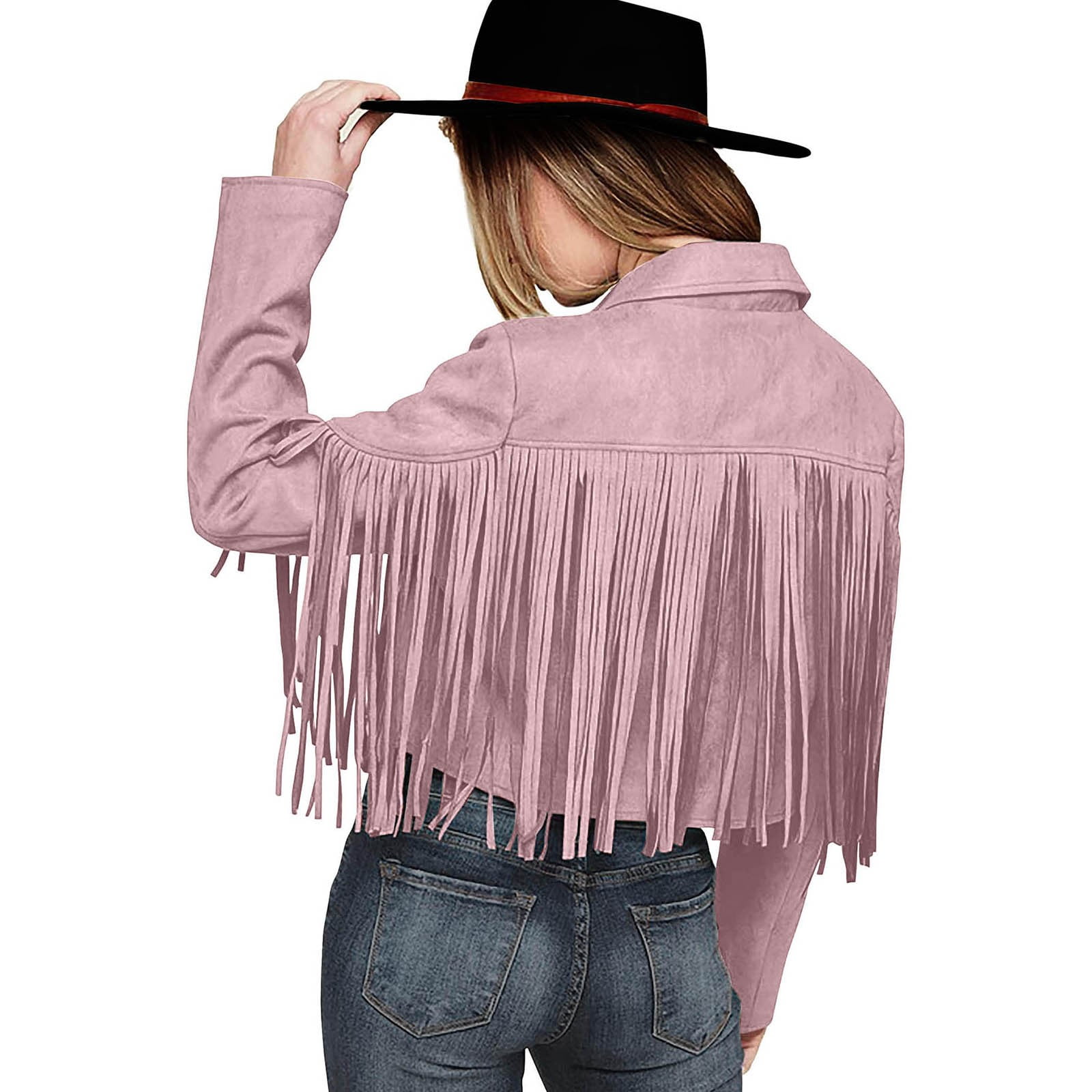 2025 Women Fringe Flannel Jacket Jackets Womens Casual Long Sleeve