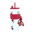 thumbnail image 1 of Vaso térmico de acero inoxidable, taza térmica, termo portátil, botella de agua Cereza roja, 1 of 9