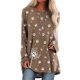 thumbnail image 1 of Tops de manga larga para mujer, camisetas holgadas informales a la moda con estampado de pata de gato y diente de león, camisetas para mujer, 1 of 4