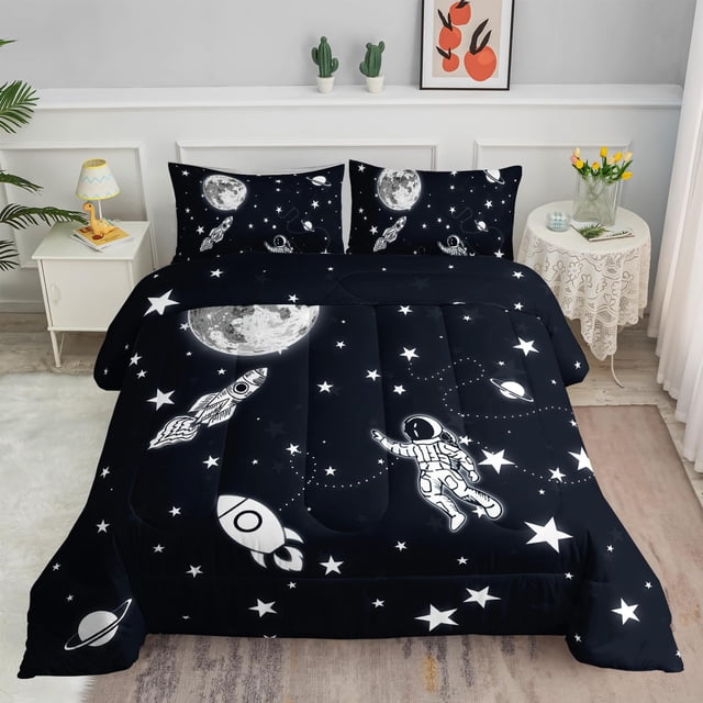 Set de edredón Smell Sunshine Astronaut Space Rocket con impresión 3D