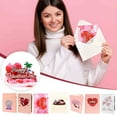 thumbnail image 4 of Matoen Valentine Day Displayable Pop Up Cards, Valentines Day Heart Pattern Wedding Anniversary Greeting Cards, 4 of 4