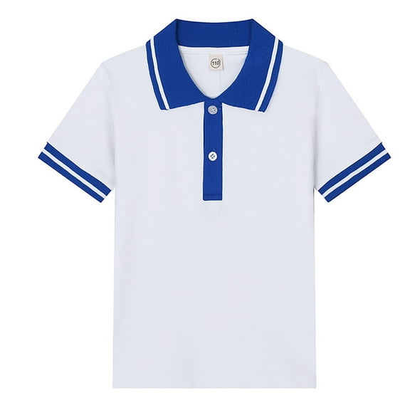 Aihuaihua Boys Polo Shirts Size 10-12 Kids Boys Girls Short Sleeve Shirt Button Closure Casual Comfortable & Soft Fabric Toddler Boy Clothes 5-6 Years