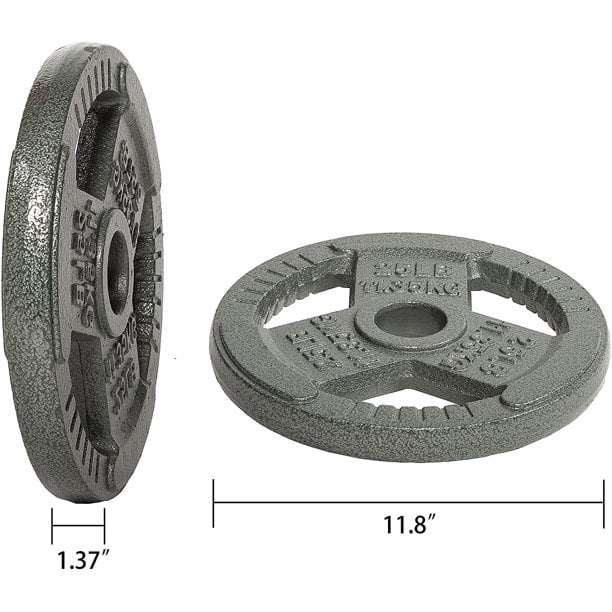 BalanceFrom Weight Plates, 1-Inch or 2-Inch center hole, 2.5-45 lbs, Tri-Grip