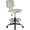 Beige, variant on Armless Drafting Chair with Adjustable Footrest Ring, Low Back Office Stool for Standing Desk, Ergonomic PU Leather Swivel Rolling Chair 350 lbs