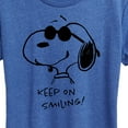 thumbnail image 3 of Peanuts - Cool Joe Keep On Smiling - Women's Short Sleeve Graphic T-Shirt, 3 of 6