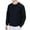 Black, variant on ZCFZJW Long Sleeve Athletic Workout Sweatshirts for Men Big and Tall Regular Fit Casual Solid Color Crewneck Pullover Tops with Zipper Pockets Blue XXL