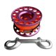 thumbnail image 1 of Carrete de Buceo de Aleación de Aluminio shamjiam Púrpura con Línea M Broche de Perno de Doble Extremo acero inoxidable ultralige, 1 of 7