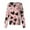 Light pink-A#6412MM, variant on Heart Print Scrub Jackets for Women Warm Up Snap Front Nurse Uniforms with Pocket S-5XL Plus Size Women Scrub Tops