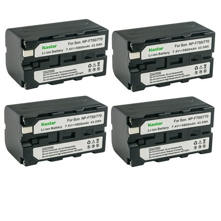 Kastar 4-Pack NP-F770 Battery 7.4V 5800mAh Replacement for Z Cam E2-S6 Super 35 6K Cinema Camera, Z Cam E2-F6 Full-Frame 6K Cinema Camera, Z Cam E2-F8 Full-Frame 8K Cinema Camera, Z Cam E2 E2-M4