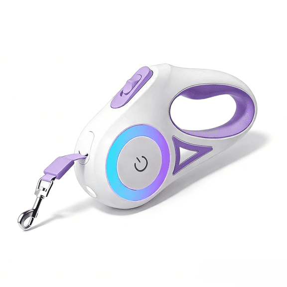 Retractable Dog Leash LED, Durable 5M Rope with LED Safety Light for Night Walks, Illuminated pet leash