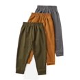 3pcs Solid Multicolor Toddler Boy Sweatpants ( Boy's)