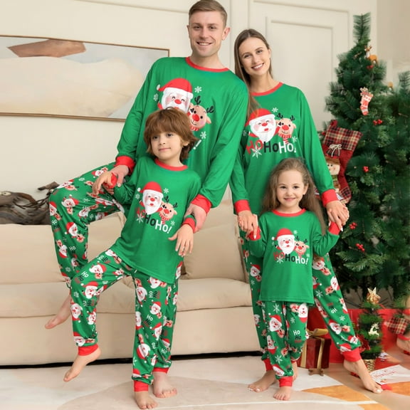Usaibhir Family Christmas Pjs Matching Sets Holiday Jammies Sleepwear Christmas Pajamas for Family Xmas Outfits