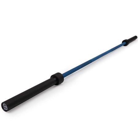 Titan Fitness 7 FT Blue Cerakote 20 KG 28.5MM Titan Series Olympic Barbell, USA Made Multipurpose Bar, Rated 1,500 LB, Weightlifting and Power Lifting Barbell