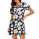 thumbnail image 1 of Easygdp Daisy Floral Camisón de manga corta para mujer, informal, estampado, 1 of 6