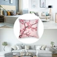 thumbnail image 5 of BANET  Chinese Plum Branch Throw Pillow Covers,Pink Japaness Cherry Decorative Pillow Covers Digital Printing Blended Fabric for Couch Sofa Bed Invisible Zipper Pillow Cases Set of 2 12x12in, 5 of 7